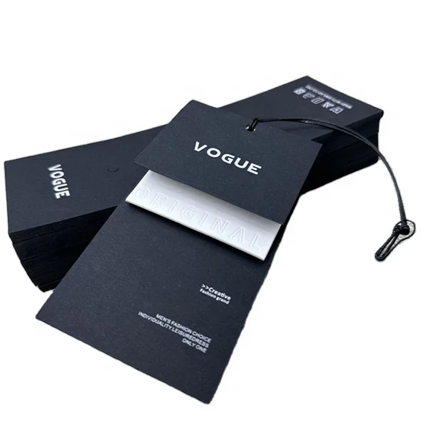 Cord For Hangtag Custom Garment For Clothing Size Tags Plastic Hologram Clothing Label