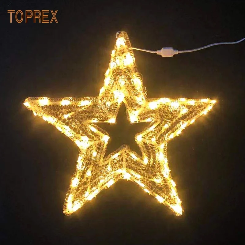2025 Acrylic Lighting Star Christmas Decor for Large Outdoor Park & Street for Easter Occasions