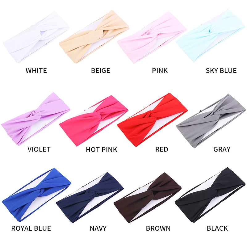 Wholesale Custom Logo Hair Accessories Yoga Elastic Hair Bands Workout Running Sport Non Slip Sweat Hair Wrap For Women