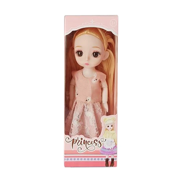 2022 new 16 cm 13 jointed solid body 3D eyes doll different dress optional girl play house safe plastic toys