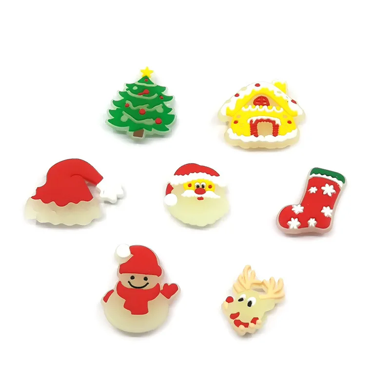 wholesale custom luxury PVC bulk kids keychain light up crocs charms christmas croc charms