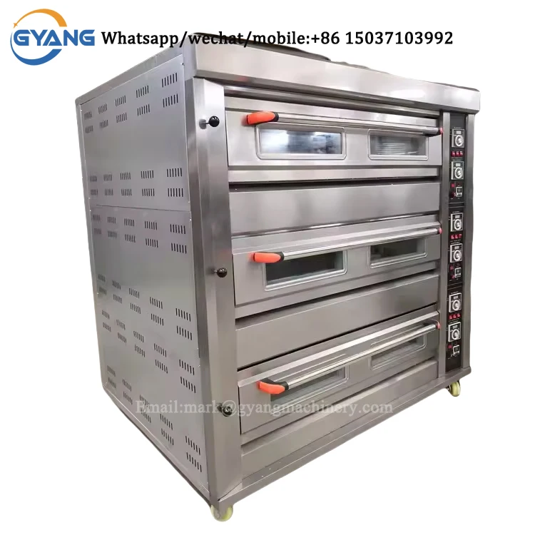 High Capacity 3 Deck 6 Trays/ Commercial Oven For Bakery/ Machine Bakery