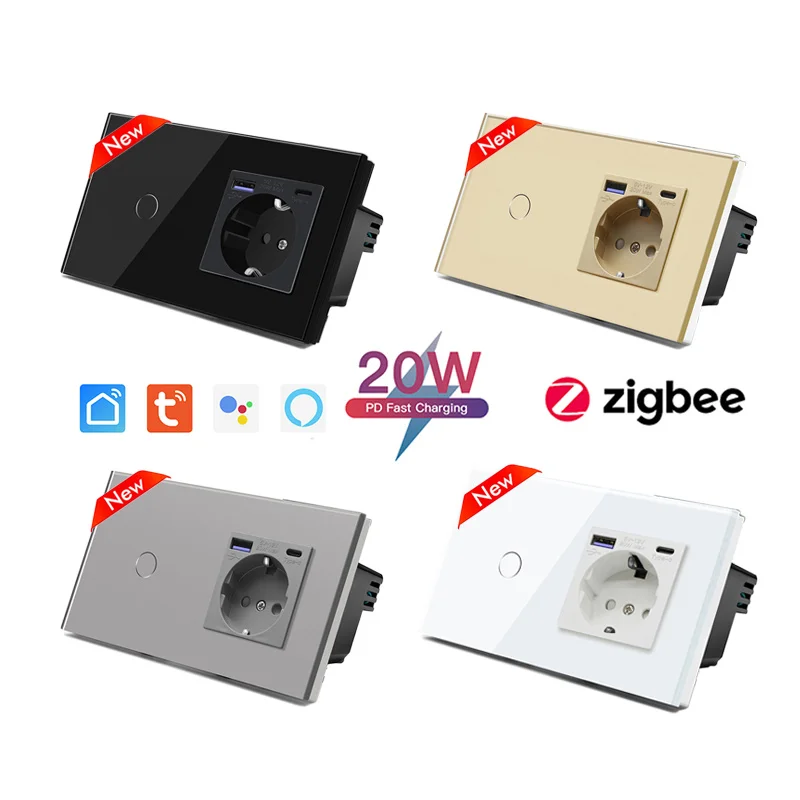 Настенные выключатели и розетки MVAVA, 16 А, 220 В, USB Тип C