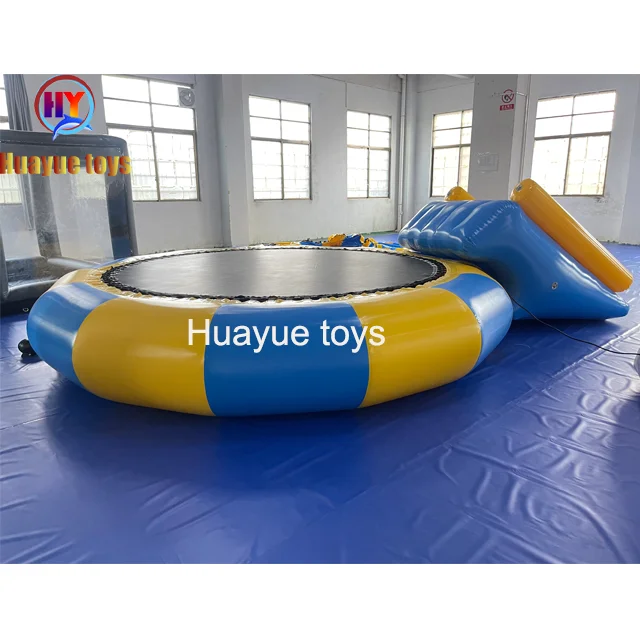 Family Swimming Pool Inflatable Water Park With Inflatable Water Trampoline And Slide