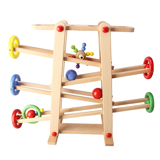 Трек автомобиля Деревянные игрушки развивающие Glide игры CDN-8622 Детские деревянные игрушки для детей