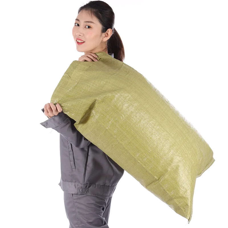 Factory Wholesale Foldable Manufacture 50Kg Barley Bags Flour Rice Pp Woven Bag