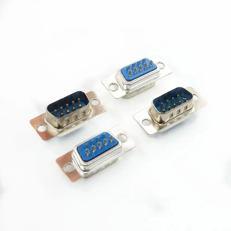 Blue glue wire bonding DB9 connector female socket wire bonding PC converter cable connector 9 hole 9P