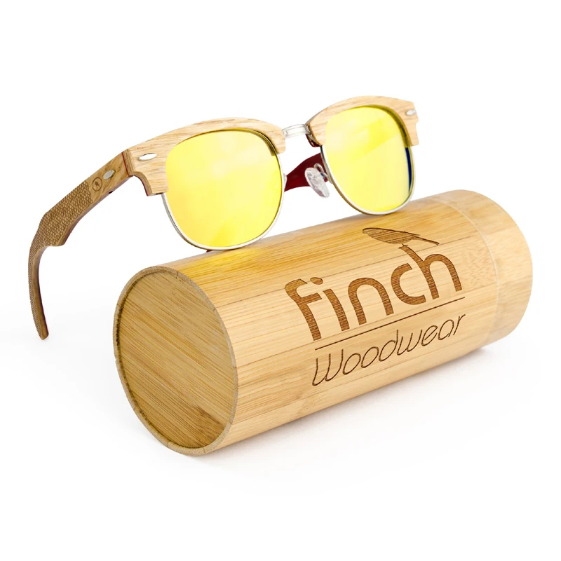 Laminated ebony zebra walnut Metal wooden bamboo sunglasses 2022 Ti-fly sunglasses custom brand