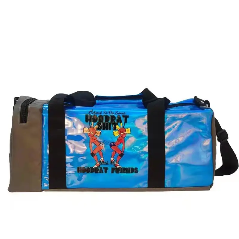 
Travel accessories for outdoor travel bags OEM polyester wholesale gym bag fashionable women sequin travel overnight duffel bag 
