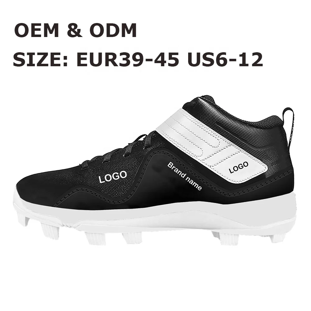 Wholesale OEM casual sneakers for men Training Sport cricket shoes TPU spikes Knitted Outdoor Baseball Shoes