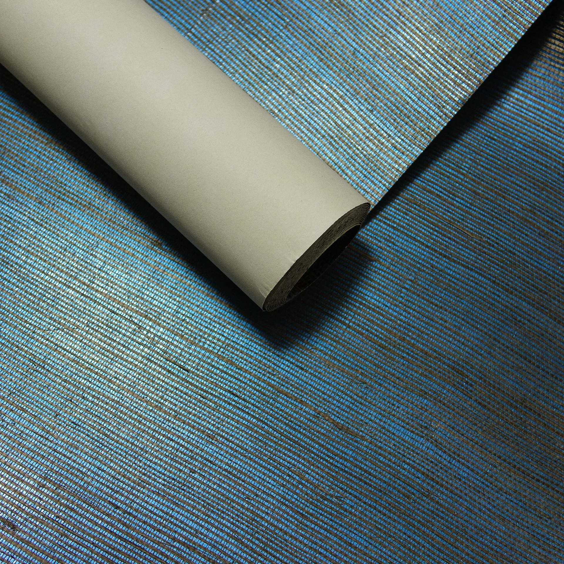 Zhenling wallcovering real fiber grasscloth wallpaper grey wallpaper for ceiling tiles