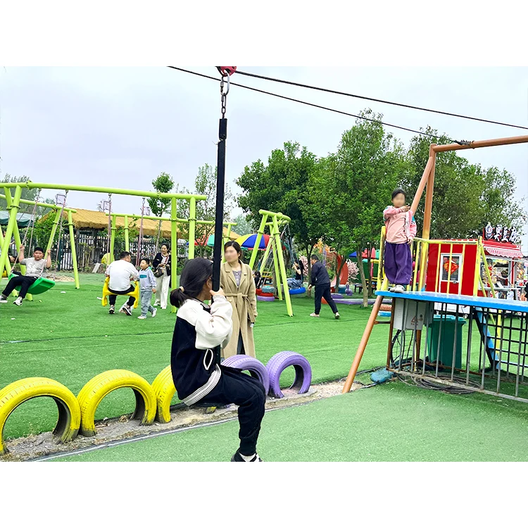 Zhuoyuan Adventure Playground Equipment Kids Zip-Lining Children Toy Play Rope Zip Lines Outdoor Zip Line Park For Children