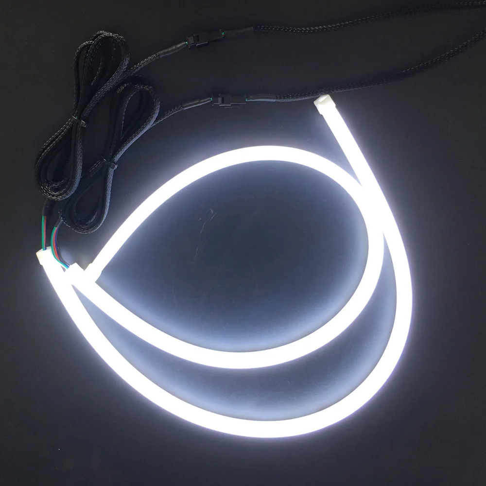 Светодиодные ленты с контроллером angel eye dtm, rgb + желтый поворотник