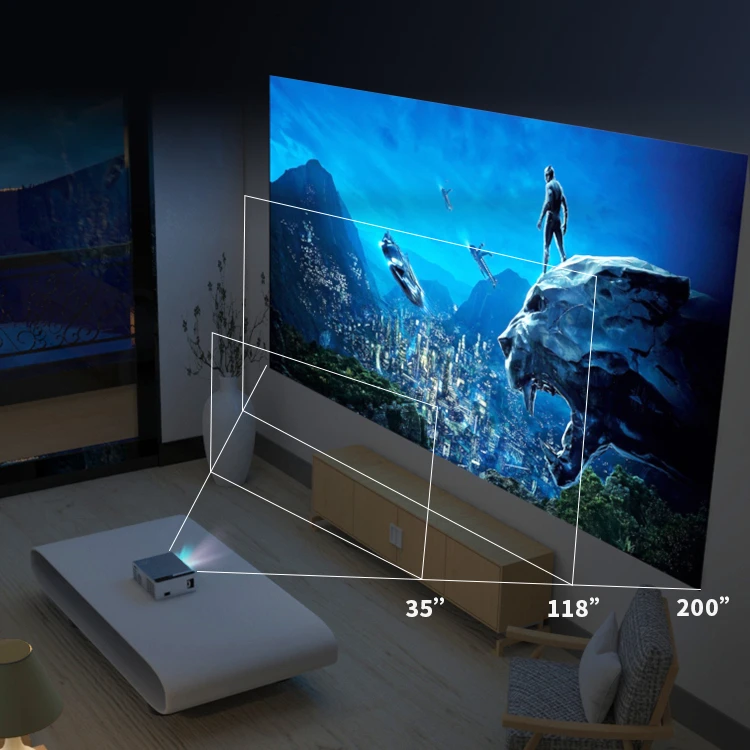 Amazon Самая продаваемая тонировка для стекла 4k 1080 беспроводной дистанционный пульт светодиодные лампы Dlp проектор портативный AC100-240V 50/60Hz Smart Android Full HD и поддержкой Wi-Fi