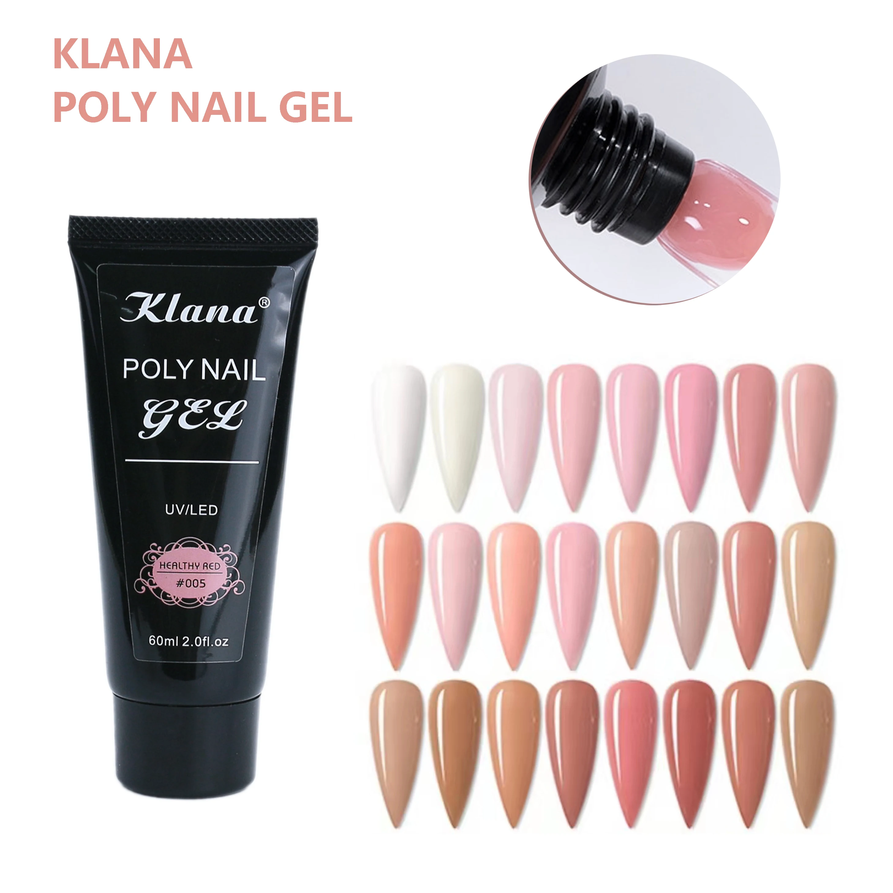 Free Sample Professional private label Soak off led uv nail Acrylic Gel Poly Gel nail polish For Nail Extension