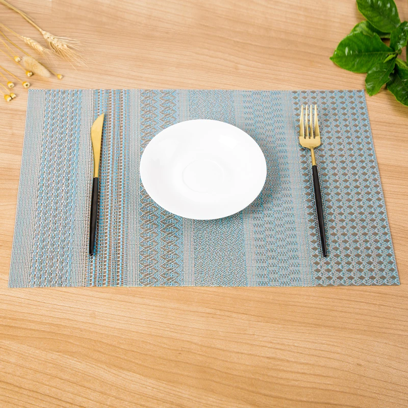 black pvc woven vinyl placemat