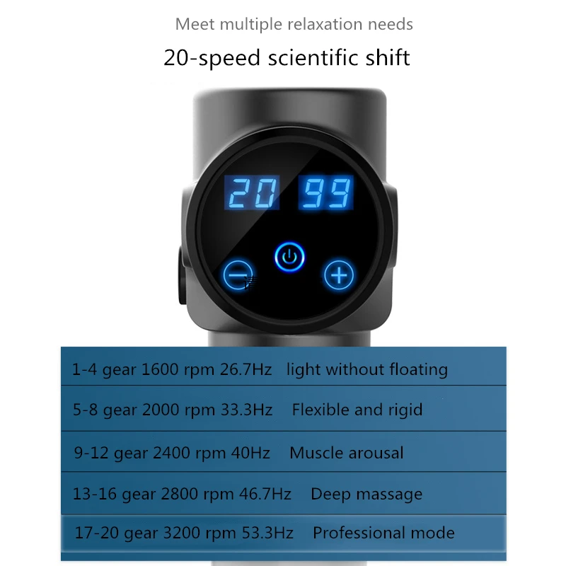 
Wholesale chiropractic deep tissue Muscle sports vibration cordless Massage Gun best handle massage gun manufacturer 