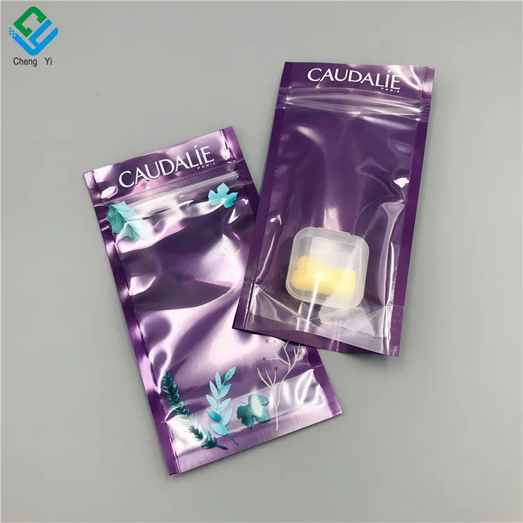 Luxury Custom Logo Cotton Socks Packing Bag Mobile Phone Case Mask Self-sealing Zipper Bags