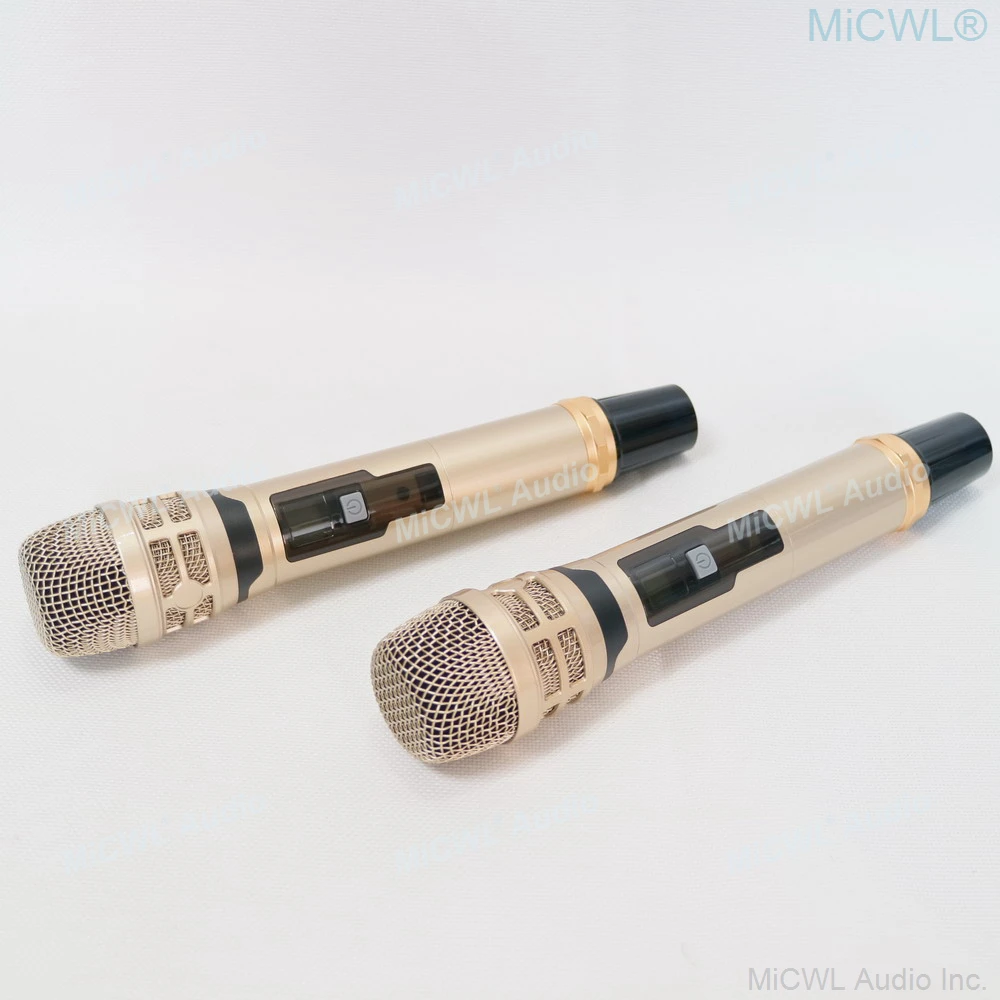 Профессиональная беспроводная ручная микрофонная система MiCWL EM7000 2 Golden KSM8 для сценической студийной аудиопроизводительности 500 м