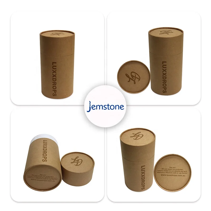 Экологически чистый биоразлагаемый контейнер для бумаги на заказ, жестяная трубка, картонная одежда, крафт-ткань, Упаковочная трубка для футболок