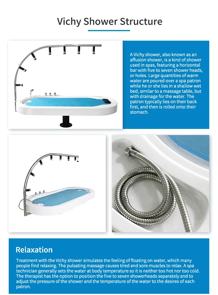 Home Use Massage Equipment Table Shower Bed Electric SPA Vichy Shower Massage Bed