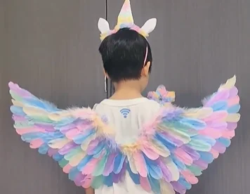 HY Wholesale Real Party Wall Decor White Blue Black Long Large Adult Goose Feather Angel Wings for  Dance Halloween Cosplay