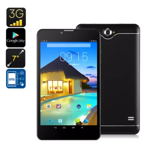 Factory mini pad 7 inch 3g calling tablet cheapest tablet with built-in 3g MTK6582 CPU quad core 1+8GB android tablet