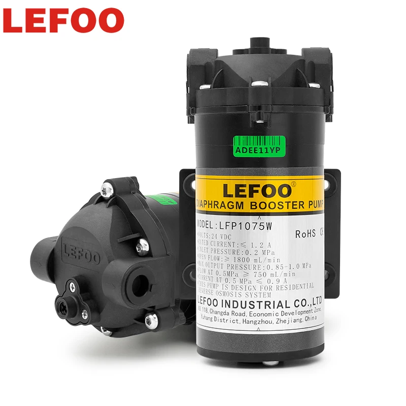 LEFOO Original 75GPD RO Water Pump for Reverse Osmosis Plant DC RO Booster Pump