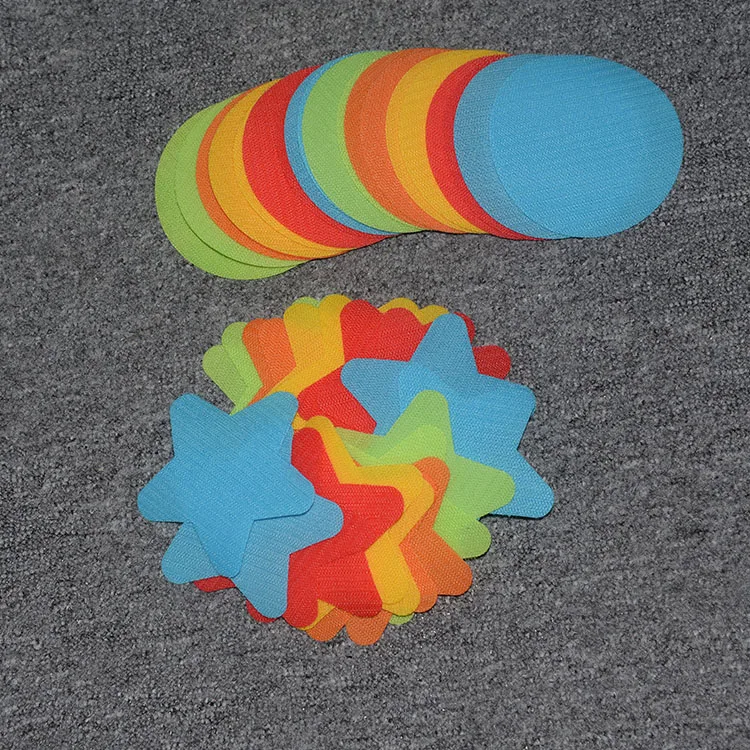 hig quality micro hook and loop tape die cut circle 50mm sticky dots hook & loop wall
