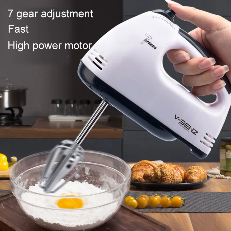 Multifunctional Double Stick Design 7 Gear Adjustment Electric Whisk Powerful Handheld Electric Egg Whisk