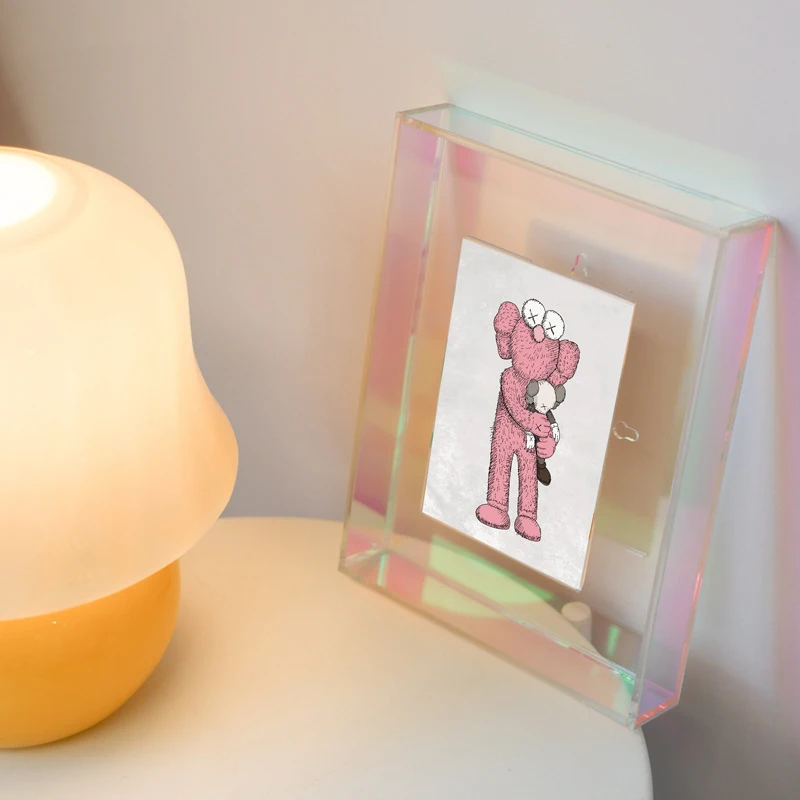 wholesale good quality DIY color acrylic transparent suspension magnetic photo picture frame