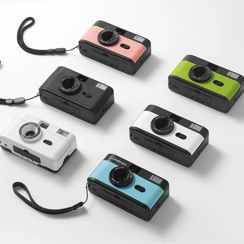 PREMIUM oem colorful reloadable non disposable white 35mm m35 reusable film camera with flash