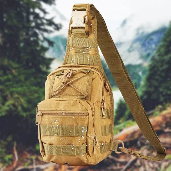 Outdoor Rover Molle Assault Range Tactical Sling Backpack Custom Logo Crossbody Sports Bag Nylon Lining Sports Shoulder Pack