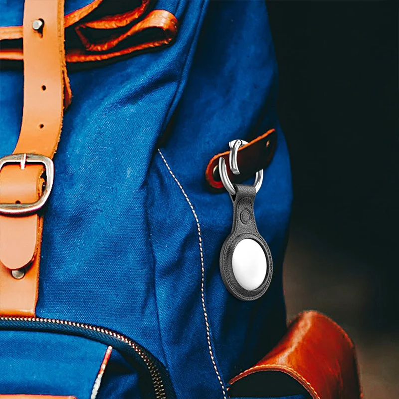 Factory Custom leather AirTag case protective cover wholesale suitable for aviation label holder TPU aviation label box GPS anti