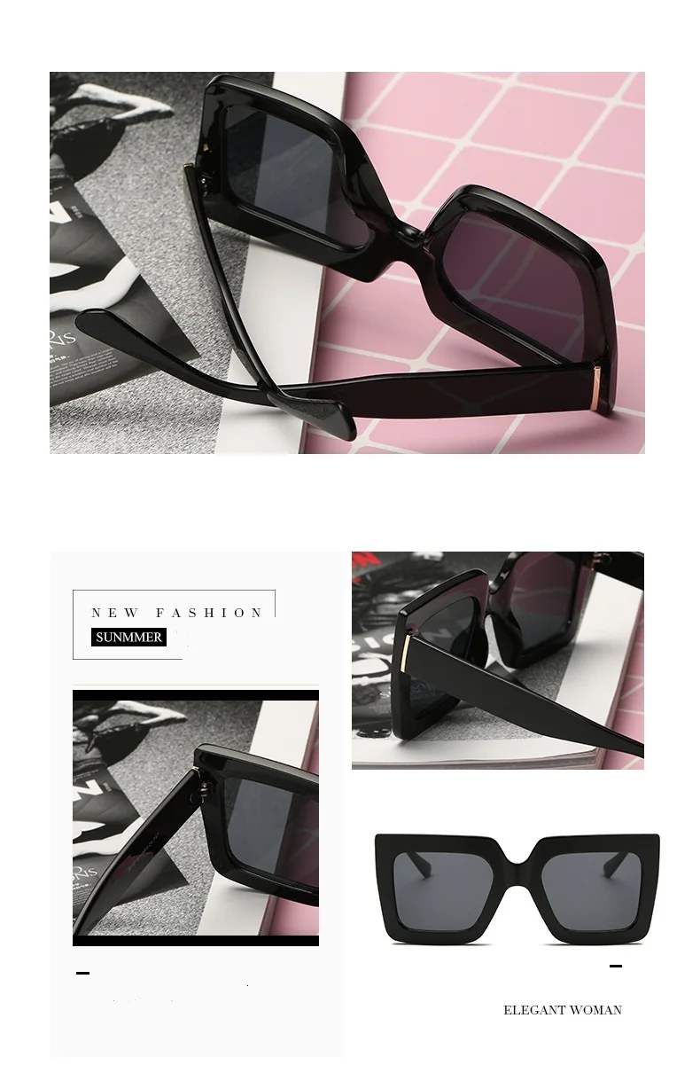 Yiwu wholesale 2021 hot Fashion PC Square uv400 Sun glasses Female Shades sunglasses for women