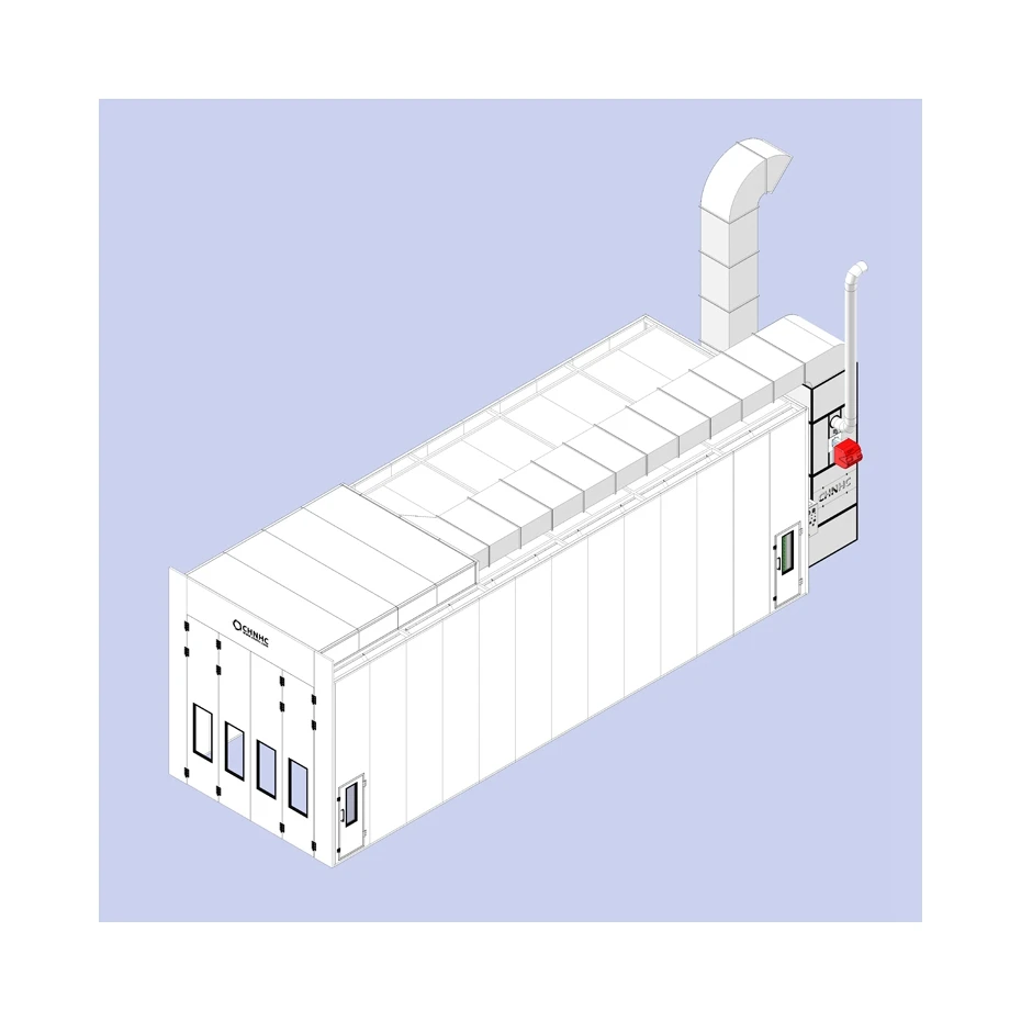 2024 CE approved heavy duty paint room bus semi-down draft paint spray booth