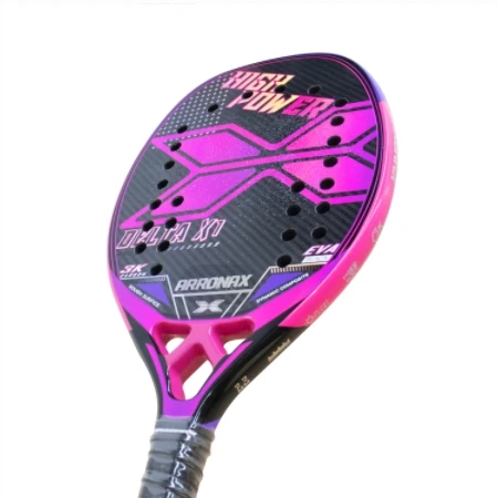 Professional Beach Tennis Paddle Racket OEM Carbon Fiber Surface with EVA Memory Foam Core Beach Tennis Paddel Racket