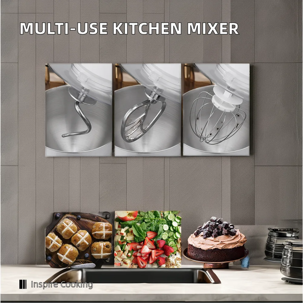 Factory outlet 5L Automatic Bowl Food Mixing Machine Spiral Food Mixer Machine dough Mixer For Bakery