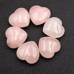 3CM Heart Statue Carved Decoration Stone Rose Quartz Healing Crystal Natural Stone Gift Room Ornament Decor