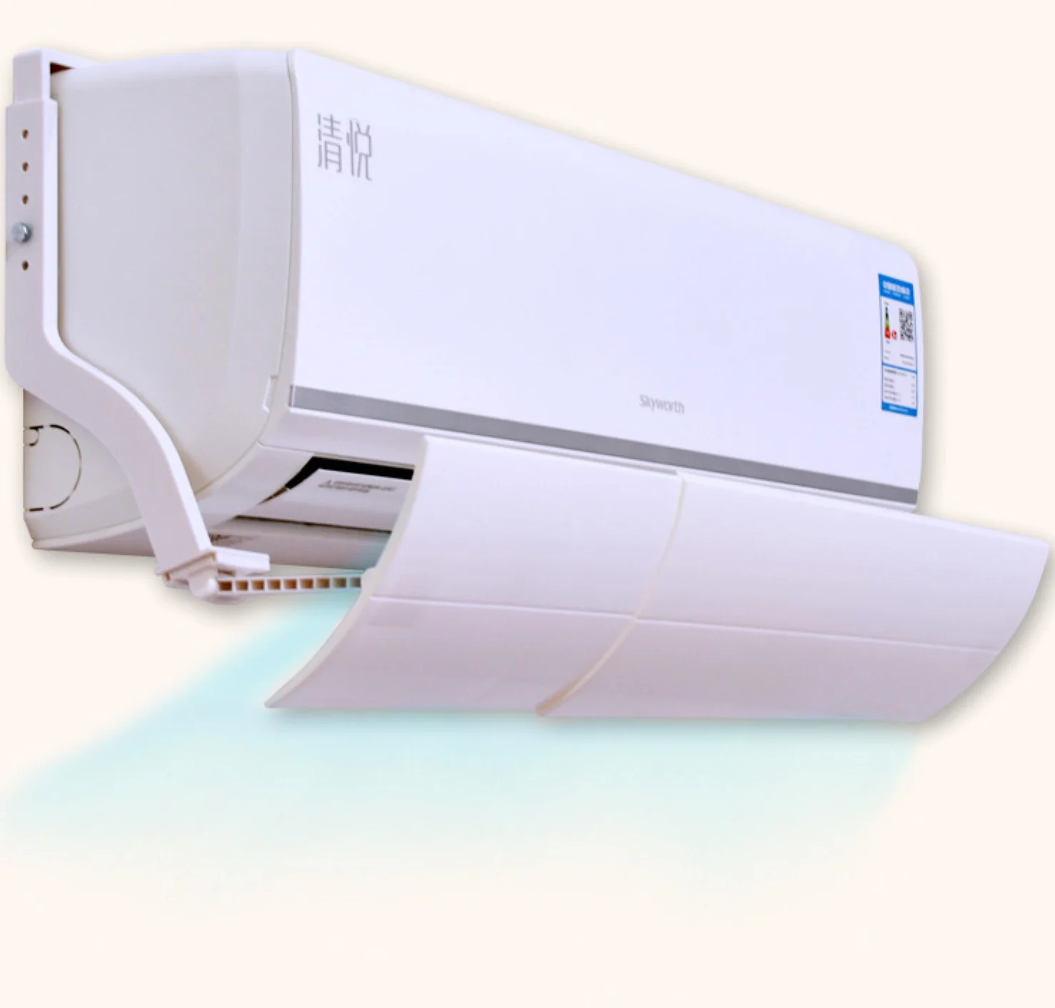 Adjustable Air Conditioner Cover Pastoral style Windshield Air Conditioning Baffle Shield Wind Guide Straight Anti-wind Shield