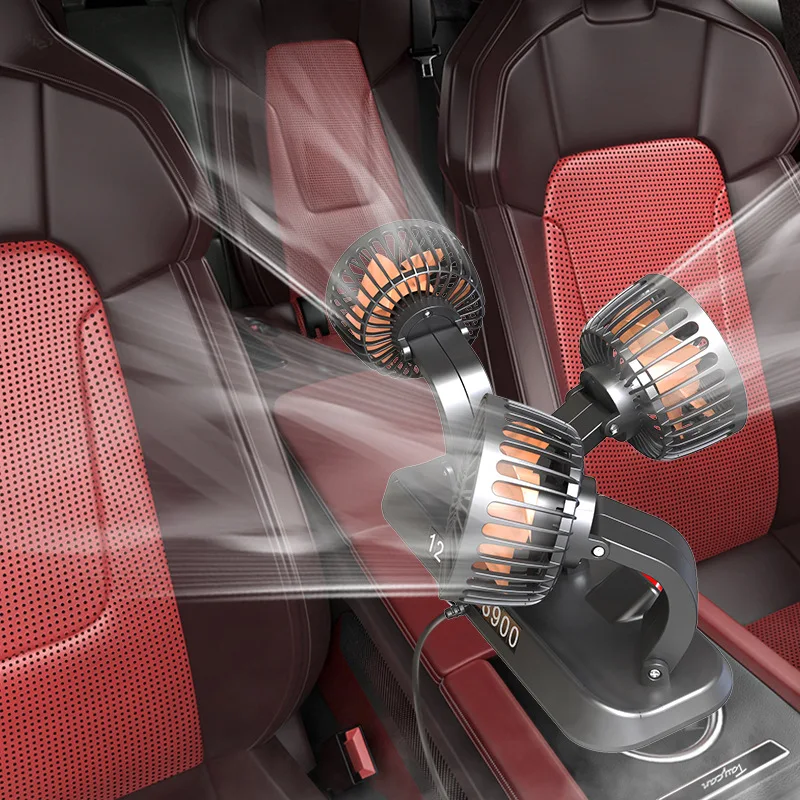 5V/12V/24V Portable Car Cooling Fan Powerful Car Fan Multi-Angle Rotatable Fan Car Electrical Appliances For Car Truck SUV