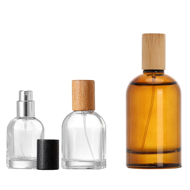 30ml 50ml 100ml  diffuser Glass Perfume Bottle luxury Clear Perfume Spray Glass Bottles with cove (GPM06)