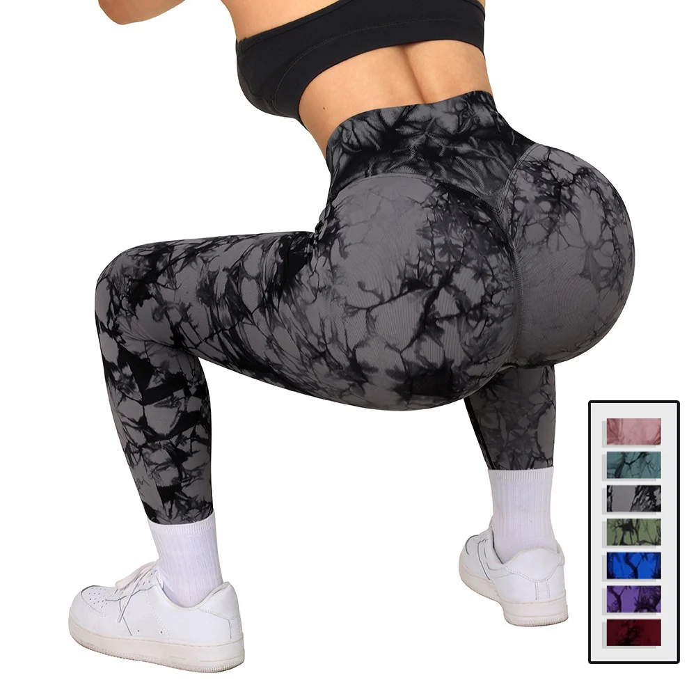 Женские бесшовные леггинсы с V-образным вырезом