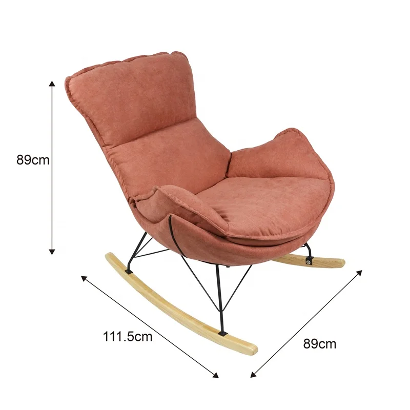 Nordic Hot sale Living Room Fabric Single Lazy Sofa Chair,High Quality Leisure Modern Rocking Sofa Chairs