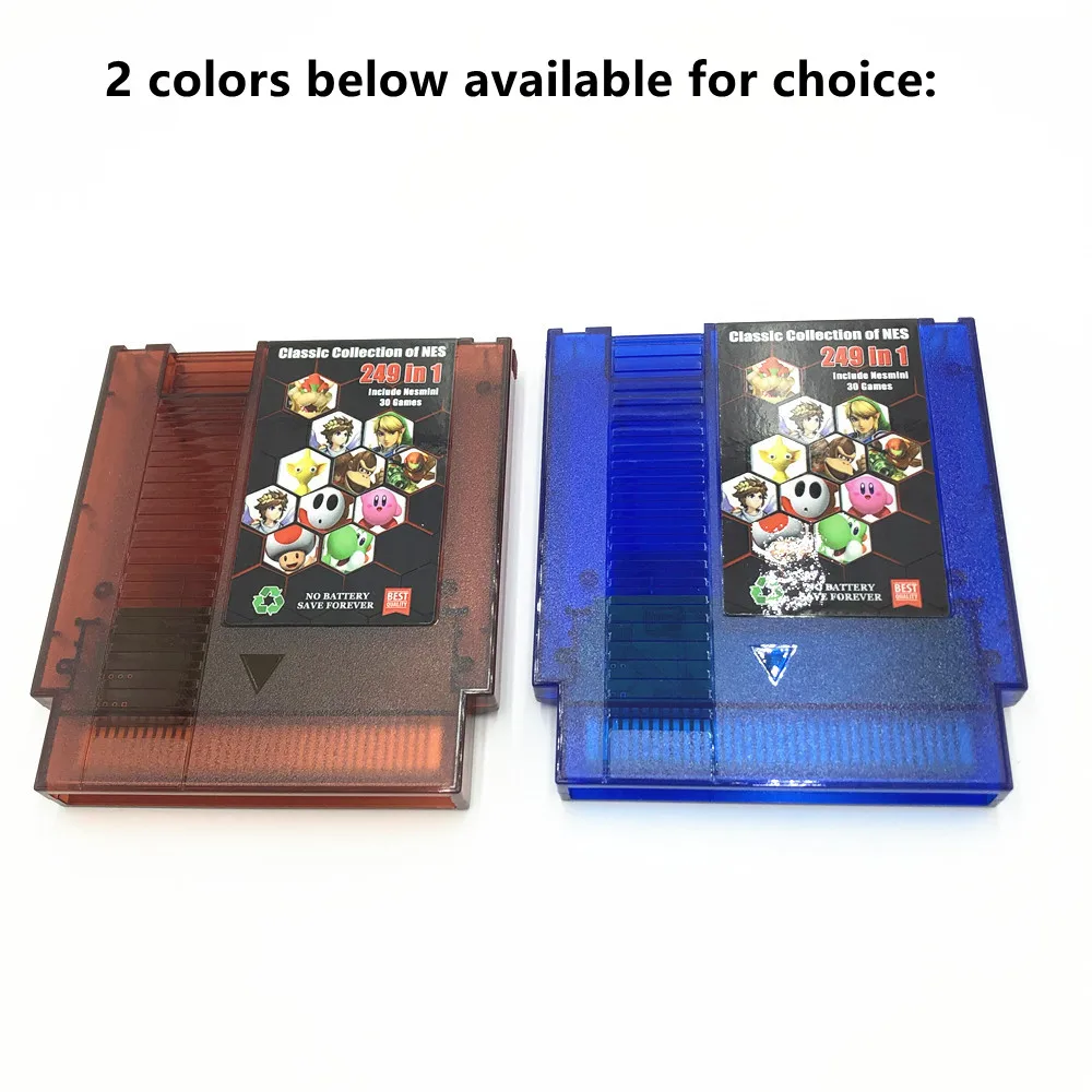 Classic Multicart 72 Pins 8 Bit Save forever Super 249 in 1 Game Cartridge For Nintendo NES