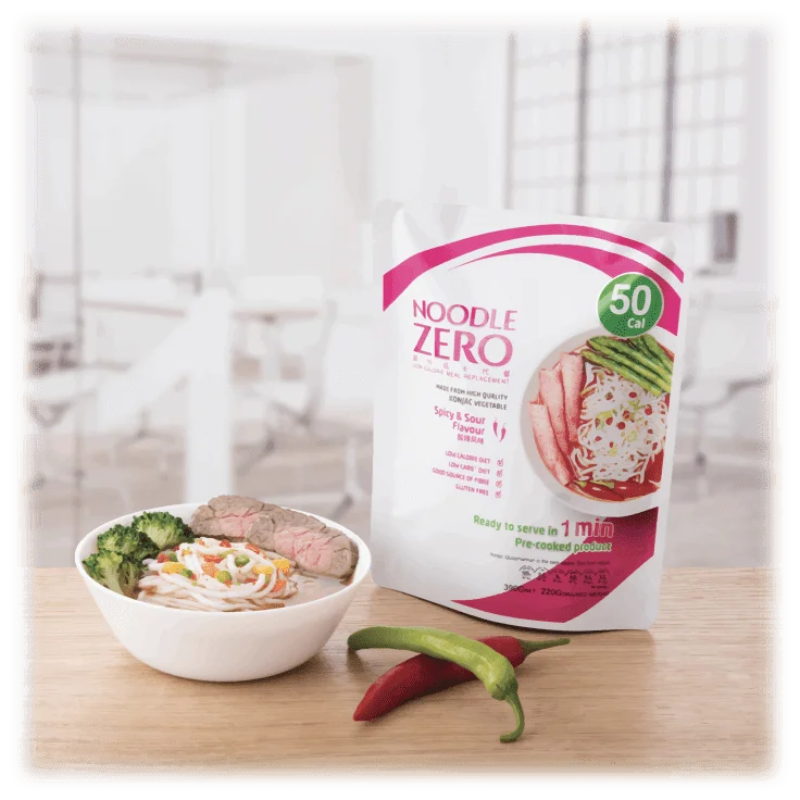 Organic Zero-Fat Konjac Noodles Deliciously Flavored Instant Spaghetti with Customizable Taste Packaged in Bulk or Bags