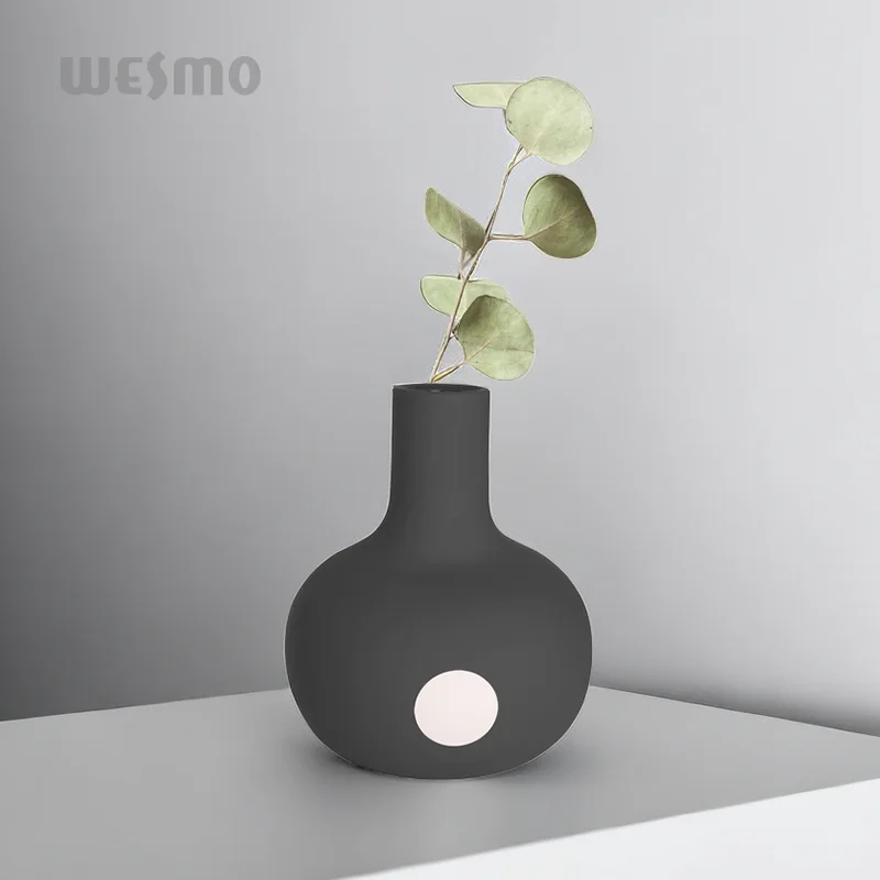 Wabi-sabi Ceramic Vase Decoration Table Ceramic Decoration Ceramic Factory Stoneware Wholesale Flower Vase For Home DecorPopu