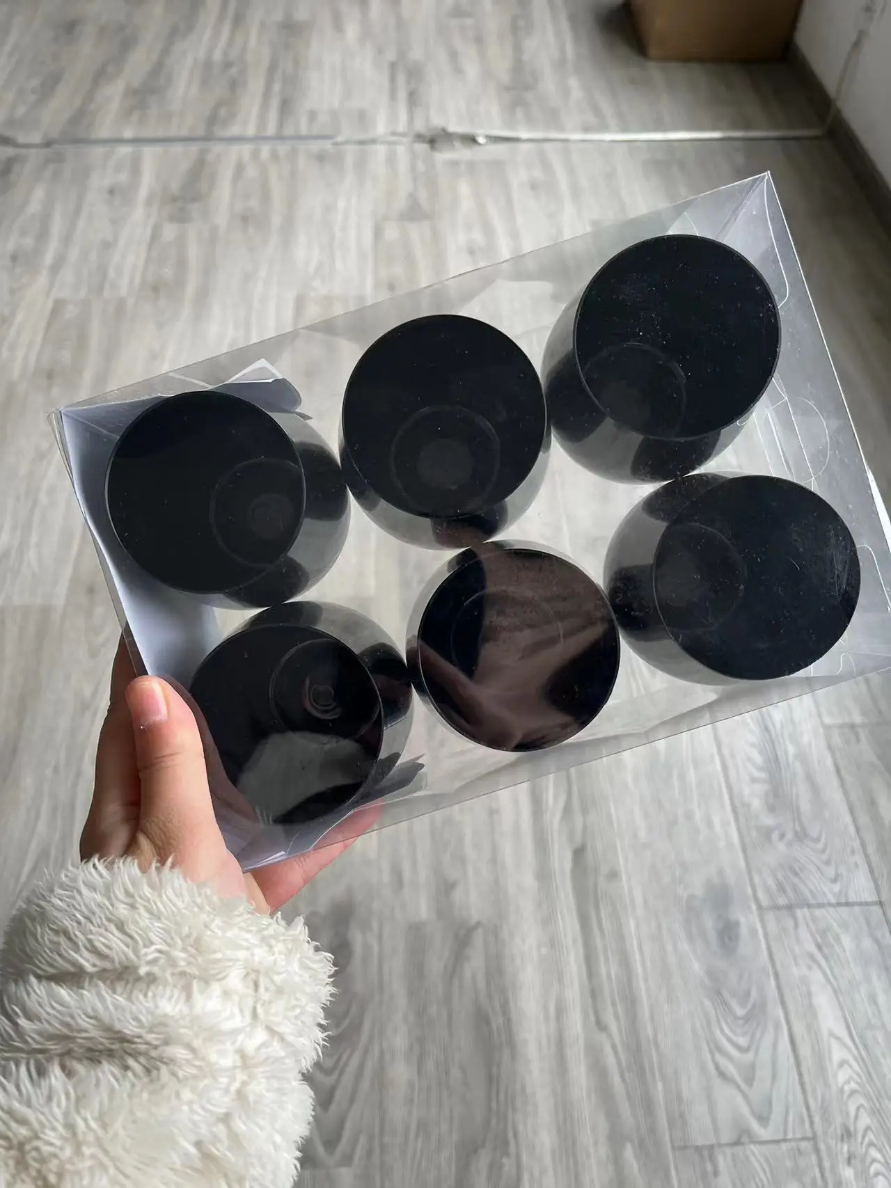 12 Oz White Stemless Plastic Wine Glasses stemless, Disposable Plastic Wine Glass Plastic Unbreakable Champagne Glasses