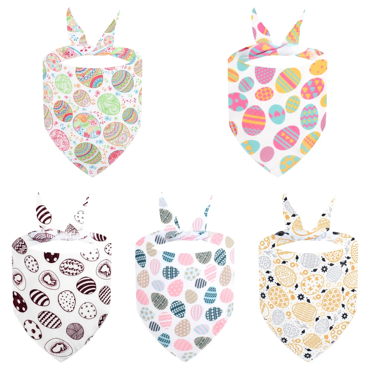 New Arrival Pet Bandana Easter Egg Print Triangle Dog Cat Bandana Scarf Pet Accessories