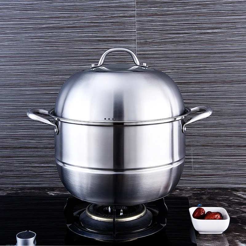 High performance stainless steel non stick large capacity kitchen cookware cooking steamer pot